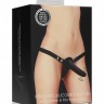 Черный вибрострапон Silicone Strap-On Adjustable - 15,5 см.