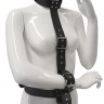 Чёрный комплект для фиксация рук RESTRAINT BODY HARNESS WITH COLLAR