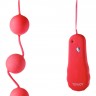 Красные вагинальные шарики с вибрацией POWER BALLS 