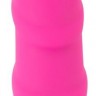 Розовый вибратор с рёбрышками и подогревом Warming Soft Vibrator - 22,8 см.