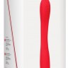 Красный двухсторонний вибратор Flex - 21,5 см.