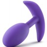 Фиолетовая анальная пробка Wearable Vibra Slim Plug Medium - 10,1 см. 