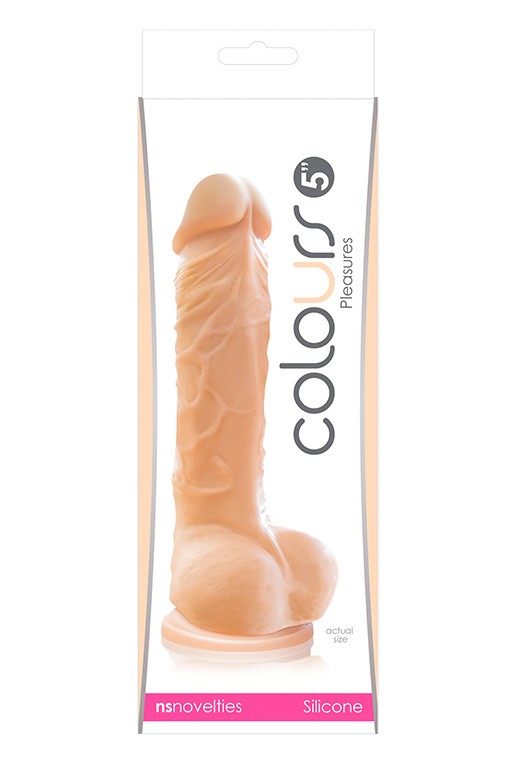 Реалистичный фаллоимитатор Colours Pleasures 5" Dildo - 17 см.