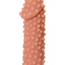 Телесная насадка на фаллос с бугорками Extreme Sleeve 010 S-size - 14,7 см.