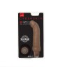 Коричневый реалистичный вибратор для точки G CyberSkin G-Spot Buzzer - 19 см.