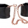 Черные мягкие наручники Entice French Cuffs с цепью