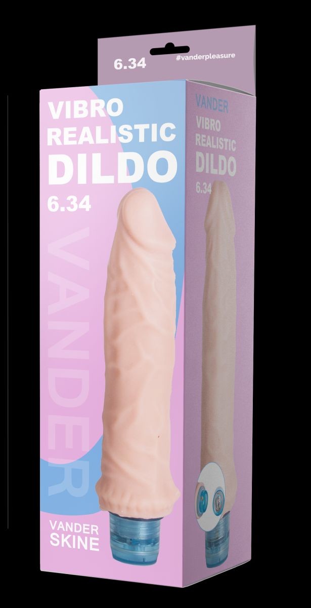 Телесный вибратор Vibro Realistic Cock Dildo - 17,5 см.
