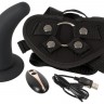 Черный вибрострапон с пультом ДУ RC Vibrating Strap-On - 13 см.