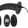 Черный вибрострапон с пультом ДУ RC Vibrating Strap-On - 13 см.
