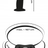 Черный вибрострапон с пультом ДУ RC Vibrating Strap-On - 13 см.