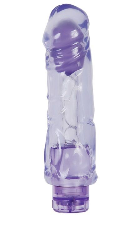 Фиолетовый вибратор-реалистик CHUBBY FUN VIBE - 19 см.