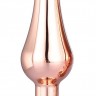 Золотистая анальная пробка с кристаллом Rose Gold Pleasure Plug S - 9 см.