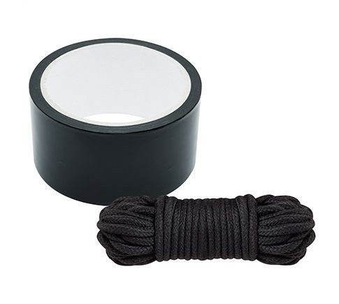 Комплект для связывания BONDX BONDAGE RIBBON & LOVE ROPE BLACK