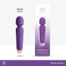 Фиолетовый вибромассажер Smooth Operator Rechargeable Wand - 19,5 см.