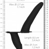 Черный двойной вибрострапон Double Vibrating Silicone Strap-On Adjustable - 15,5 см.