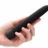 Черный экологичный вибромассажер Natural Pleasure 7" - 17,7 см.