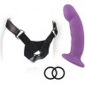 Изогнутый фаллоимитатор с креплением на регулируемом поясе ADVANCED HARNESS KIT WITH CICI - 15 см.