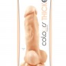 Телесный фаллоимитатор Colours Pleasures Thick 5" Dildo - 18,3 см.