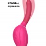 Розовый расширяющийся вибратор Eleanor - 20,1 см.