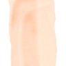Телесная удлиняющая насадка с вибрацией Silicone Extension Vibrating - 19 см.