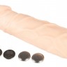 Телесная удлиняющая насадка с вибрацией Silicone Extension Vibrating - 19 см.