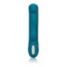 Бирюзовый вибратор с изогнутой головкой Jack Rabbit Signature Silicone Rocking "G" Rabbit - 20 см.
