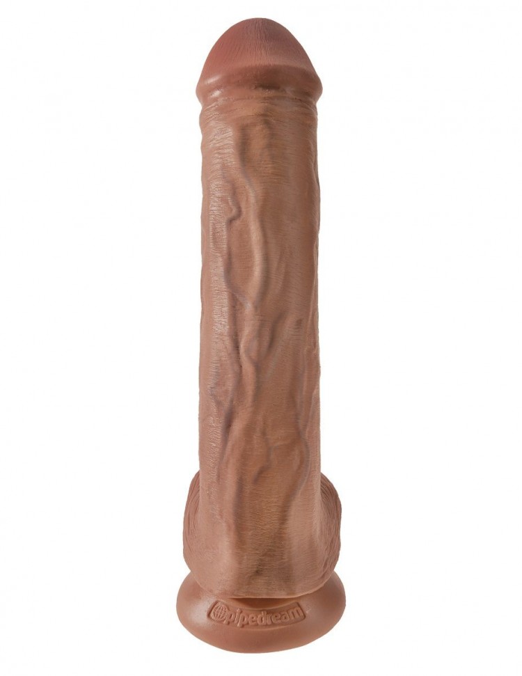 Фаллоимитатор-мулат на присоске 13" Cock with Balls - 35,6 см.