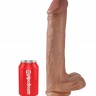 Фаллоимитатор-мулат на присоске 13" Cock with Balls - 35,6 см.