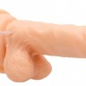 Телесный вибратор-реалистик Vibrating Realistic Cock 6" With Scrotum - 15 см.