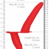 Красный двойной вибрострапон Double Vibrating Silicone Strap-On Adjustable - 15,5 см.