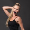 Черный кляп-шарик PREMIUM SOLID SILICONE BALL GAG