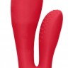 Красный вибратор G-Spot and Clitoral Vibrator Flair - 17,5 см.