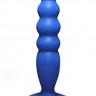 Синий анальный стимулятор Large Bubble Plug - 14,5 см.
