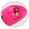 Розовый вибратор с 2 ушками Flower Core - 18,1 см.