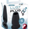 Черная анальная пробка с тоннелем Lust Tunnel Plug S - 7,5 см.