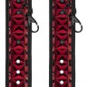 Красно-черные наручники и наножники Luxury Hogtie