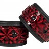 Красно-черные наручники и наножники Luxury Hogtie