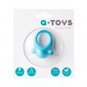 Голубое эрекционное силиконовое кольцо TOYFA A-Toys
