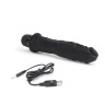 Черный вибратор-реалистик 8" Girthy Realistic Vibrator - 24,5 см.