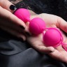 Ярко-розовый набор для тренировки вагинальных мышц Kegel Balls