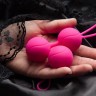 Ярко-розовый набор для тренировки вагинальных мышц Kegel Balls