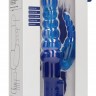 Синий вибратор-кролик Rotating Bubbles - 23,2 см.