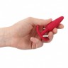 Красная анальная пробка для ношения Slim Butt Plug - 8,3 см.
