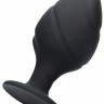 Набор из 3 черных анальных пробок Swirled Butt Plug Set