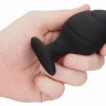 Набор из 3 черных анальных пробок Swirled Butt Plug Set