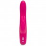 Розовый перезаряжаемый вибратор Rabbit Slimline Curve Rechargeable - 24 см.