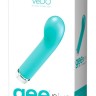 Бирюзовый мини-вибромассажер VeDO Gee Plus - 12 см.