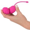 Розовые вагинальные шарики Silicone Love Balls