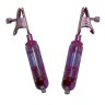 Фиолетовые виброклипсы для груди VIBRATING NIPPLE CLAMPS