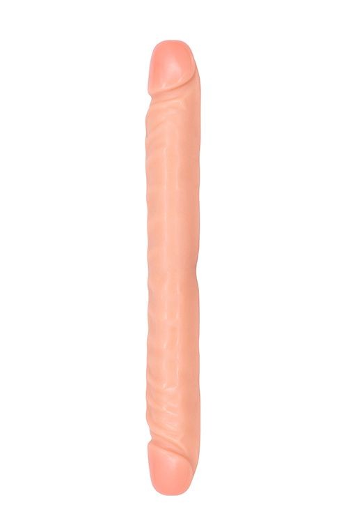 Телесный двусторонний фаллоимитатор SO REAL REALISTIC 13INCH DOUBLE DONG - 32 см.